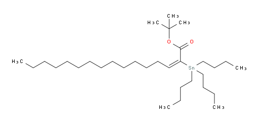 (E)-叔丁基 2-(三丁基锡基)十六烷-2-烯酸酯