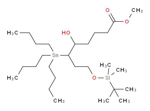 甲基 8-((叔丁基二甲基sil氧基))-5-羟基-6-(三丁基锡基)辛酸酯