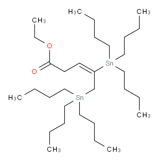 (E)-乙基 4,5-双(三丁基锡基)戊-3-烯酸酯
