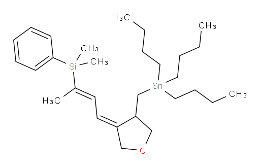 dimethyl(phenyl)((2E,4E)-4-(4-((tributylstannyl)methyl)dihydrofuran-3(2H)-ylidene)but-2-en-2-yl)silane