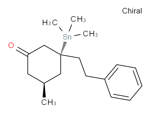 (3R,5S)-5-甲基-3-苯乙基-3-(三甲基锡基)环己酮