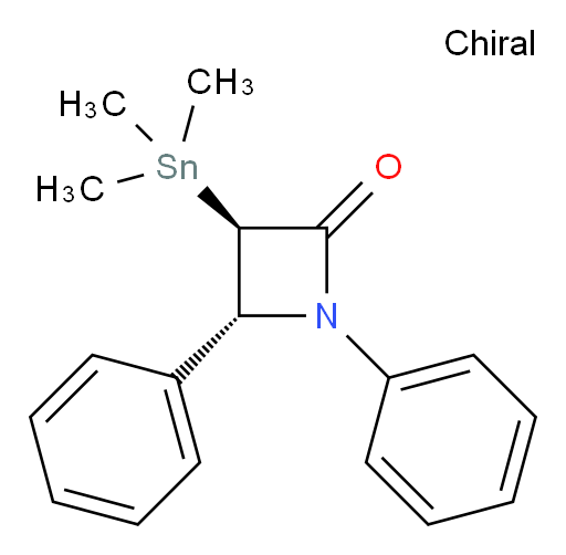 (3R,4R)-1,4-二苯基-3-(三甲基锡基)氮杂环丁烷-2-酮