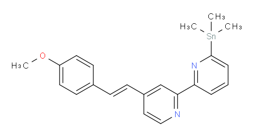 (E)-4-(4-甲氧基苯乙烯基)-6'-(三甲基锡基)-2,2'-联吡啶