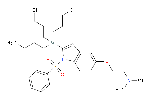 N,N-二甲基-2-((1-(苯基磺酰基)-2-(三丁基锡基)-1H-吲哚-5-氧基))乙胺