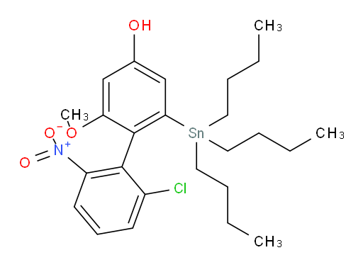 2'-氯-2-甲氧基-6'-硝基-6-(三丁基锡基)-[1,1'-联苯]-4-醇