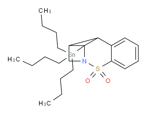 1a-(三丁基锡基)-1a,7b-二氢-1H-1,2-甲撑苯并[e]环丙烷并[c][1,2]噻嗪 3,3-二氧化物