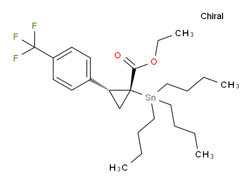 (1R,2R)-乙基 1-(三丁基锡基)-2-(4-(三氟甲基)苯基)环丙烷甲酸酯