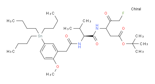 叔丁基 5-氟-3-((S)-2-(2-(2-甲氧基-5-(三丁基锡基)苯基)乙酰胺基)-3-甲基butan乙酰胺基)-4-氧代戊酸酯