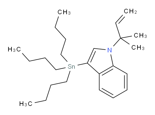 1-(2-甲基丁-3-烯-2-基)-3-(三丁基锡基)-1H-吲哚