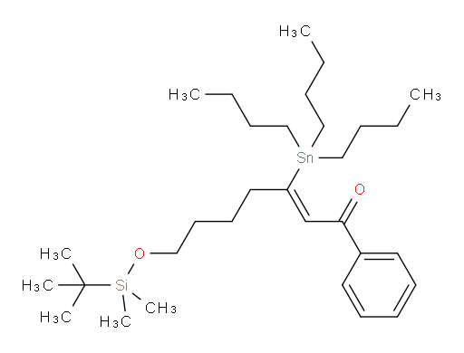 (Z)-7-((叔丁基二甲基sil氧基))-1-苯基-3-(三丁基锡基)庚-2-烯-1-酮