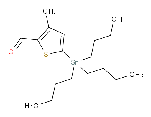 3-甲基-5-(三丁基锡基)噻吩-2-甲醛