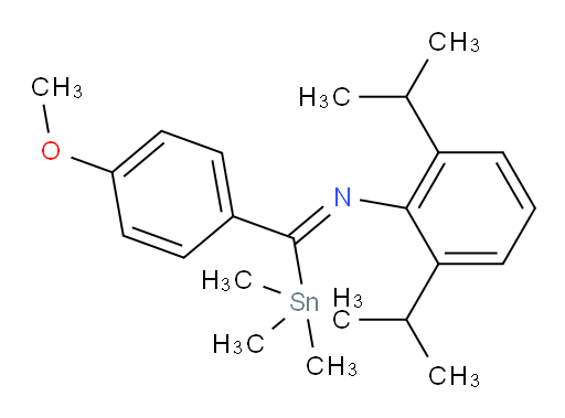 (Z)-2,6-diisopropyl-N-((4-methoxyphenyl)(trimethylstannyl)methylene)aniline