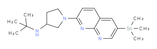N-(tert-butyl)-1-(6-(trimethylstannyl)-1,8-naphthyridin-2-yl)pyrrolidin-3-amine