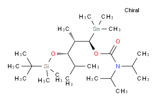 (1R,2S,3S)-3-((tert-butyldimethylsilyl)oxy)-2,4-dimethyl-1-(trimethylstannyl)pentyl diisopropylcarbamate