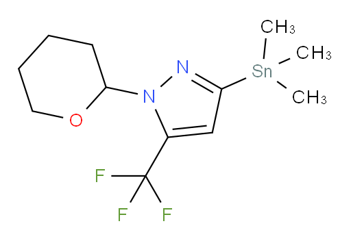 1-(tetrahydro-2H-pyran-2-yl)-5-(trifluoromethyl)-3-(trimethylstannyl)-1H-pyrazole