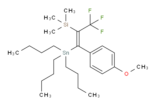 (Z)-三甲基(3,3,3-三氟-1-(4-甲氧基苯基)-1-(三丁基锡基)丙-1-烯-2-基)硅烷