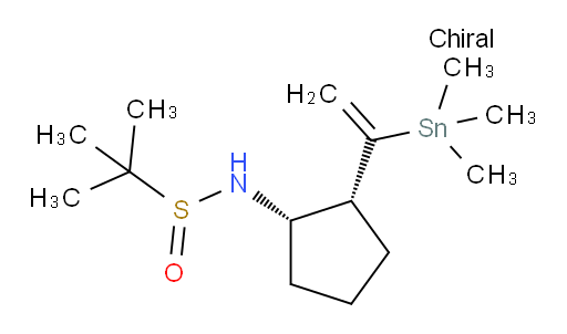 (S)-2-甲基-N-((1S,2R)-2-(1-(三甲基锡基)乙烯基)环戊基)丙烷-2-亚磺酰胺