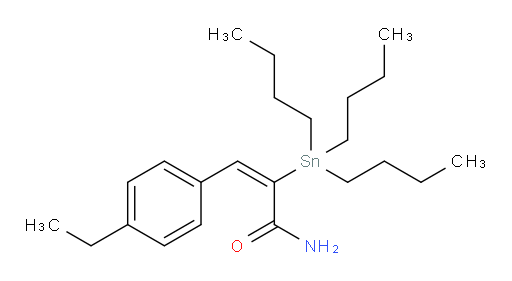 (E)-3-(4-乙基苯基)-2-(三丁基锡基)丙烯酰胺