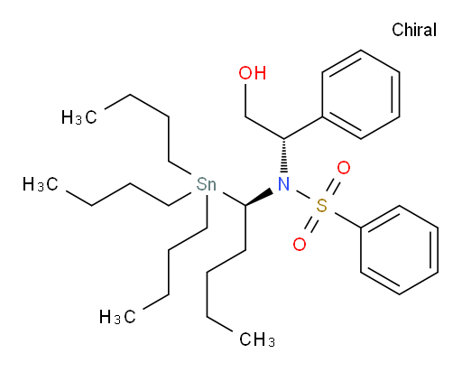 N-((S)-2-羟基-1-苯基乙基)-N-((R)-1-(三丁基锡基)戊基)苯磺酰胺