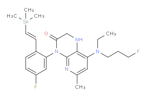 (E)-8-(乙基(3-氟丙基)氨基)-4-(5-氟-2-(2-(三甲基锡基)乙烯基)苯基)-6-甲基-1,2-二氢吡啶并[2,3-b]吡嗪-3(4H)-酮