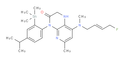 (E)-8-((4-氟丁-2-烯-1-基)(甲基)氨基)-4-(4-异丙基-2-(三甲基锡基)苯基)-6-甲基-1,2-二氢吡啶并[2,3-b]吡嗪-3(4H)-酮