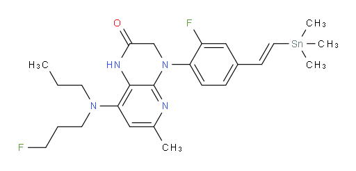 (E)-4-(2-氟-4-(2-(三甲基锡基)乙烯基)苯基)-8-((3-氟丙基)(丙基)氨基)-6-甲基-3,4-二氢吡啶并[2,3-b]吡嗪-2(1H)-酮