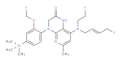 (E)-8-((4-氟丁-2-烯-1-基)(2-氟乙基)氨基)-4-(2-(氟甲氧基)-4-(三甲基锡基)苯基)-6-甲基-3,4-二氢吡啶并[2,3-b]吡嗪-2(1H)-酮