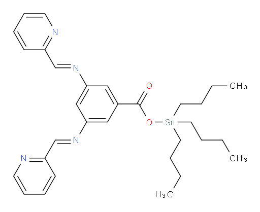 三丁基锡基 3,5-双((E)-(吡啶-2-基亚甲基)氨基)苯甲酸酯