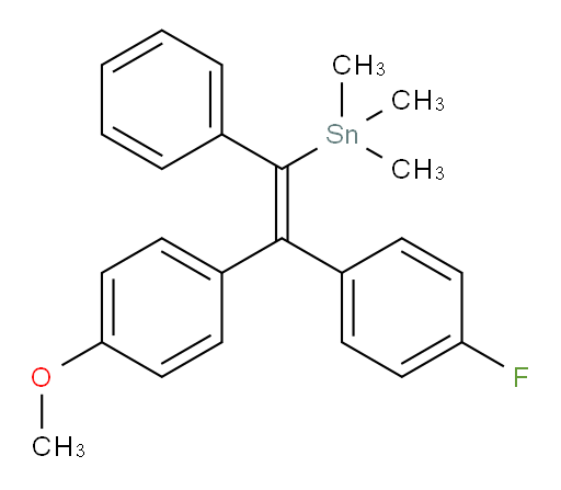(Z)-(2-(4-氟苯基)-2-(4-甲氧基苯基)-1-苯基乙烯基)三甲基锡烷