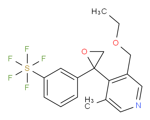 3-(2-(3-(ethoxymethyl)-5-methylpyridin-4-yl)oxiran-2-yl)(pentafluoromercapto)benzene