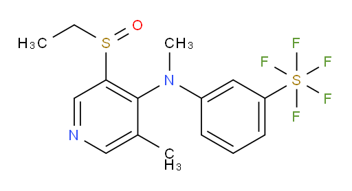 3-((3-(ethylsulfinyl)-5-methylpyridin-4-yl)(methyl)amino)(pentafluoromercapto)benzene