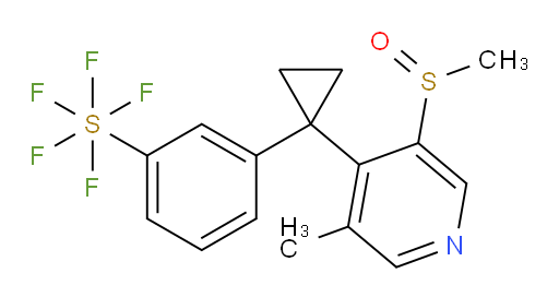 3-(1-(3-methyl-5-(methylsulfinyl)pyridin-4-yl)cyclopropyl)(pentafluoromercapto)benzene