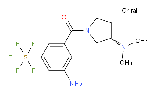 (S)-(3-amino-5-(pentafluoromercapto)phenyl)(3-(dimethylamino)pyrrolidin-1-yl)methanone