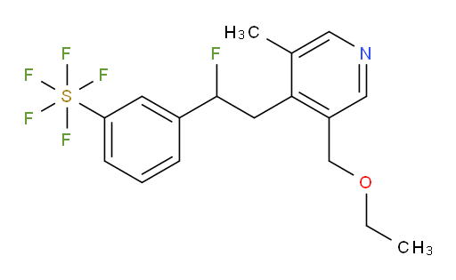 3-(2-(3-(ethoxymethyl)-5-methylpyridin-4-yl)-1-fluoroethyl)(pentafluoromercapto)benzene