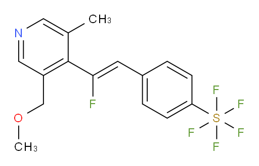 (Z)-4-(2-fluoro-2-(3-(methoxymethyl)-5-methylpyridin-4-yl)vinyl)(pentafluoromercapto)benzene