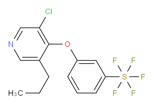 3-((3-chloro-5-propylpyridin-4-yl)oxy)(pentafluoromercapto)benzene