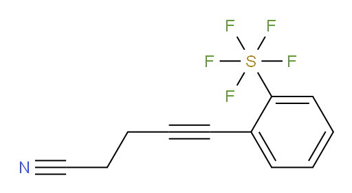5-(2-(pentafluoromercapto)phenyl)pent-4-ynenitrile