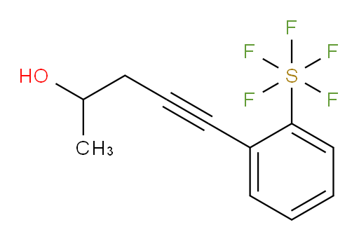 5-(2-(pentafluoromercapto)phenyl)pent-4-yn-2-ol