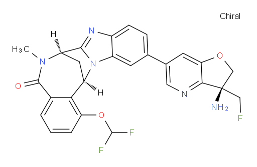 (7R,14R)-11-[(3S)-3-amino-3-(fluoromethyl)-2,3-dihydrofuro[3,2-b]pyridin-6-yl]-1-(difluoromethoxy)-6,7-dihydro-6-methyl-7,14-Methanobenzimidazo[1,2-b][2,5]benzodiazocin-5(14H)--one