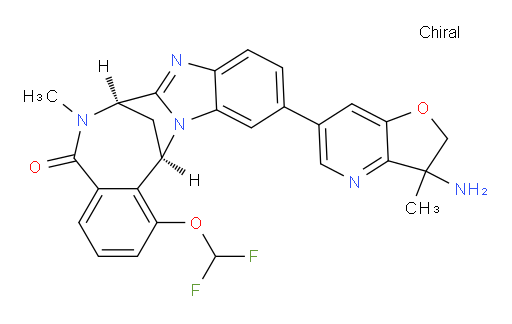 (7R,14R)-11-(3-amino-2,3-dihydro-3-methyl-furo[3,2-b]pyridin-6-yl)-1-(difluoromethoxy)-6,7-dihydro-6-methyl-7,14-Methanobenzimidazo[1,2-b][2,5]benzodiazocin-5(14H)--one