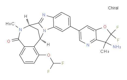 (7R,14R)-11-(3-amino-2,2-difluoro-2,3-dihydro-3-methyl-furo[3,2-b]pyridin-6-yl)-1-(difluoromethoxy)-6,7-dihydro-6-methyl-7,14-Methanobenzimidazo[1,2-b][2,5]benzodiazocin-5(14H)--one