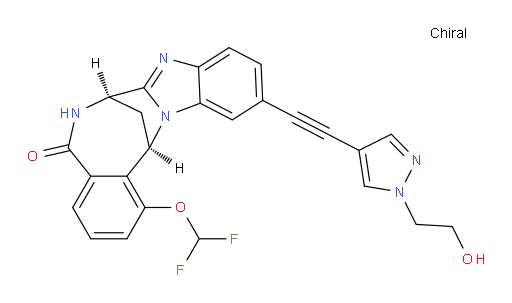 (7R,14R)-1-(difluoromethoxy)-6,7-dihydro-11-[2-[1-(2-hydroxyethyl)-1H-pyrazol-4-yl]-ethynyl]-7,14-Methanobenzimidazo[1,2-b][2,5]benzodiazocin-5(14H)--one