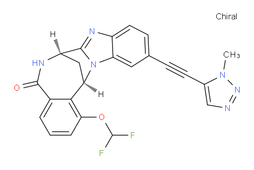 (7R,14R)-1-(difluoromethoxy)-6,7-dihydro-11-[2-(1-methyl-1H-1,2,3-triazol-5-yl)ethynyl]-7,14-Methanobenzimidazo[1,2-b][2,5]benzodiazocin-5(14H)--one