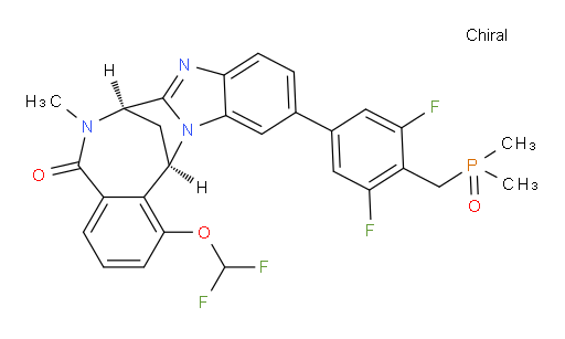 (7R,14R)-1-(difluoromethoxy)-11-[4-[(dimethylphosphinyl)methyl]-3,5-difluorophenyl]-6,7-dihydro-6-methyl-7,14-Methanobenzimidazo[1,2-b][2,5]benzodiazocin-5(14H)--one