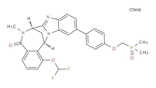 (7R,14R)-1-(difluoromethoxy)-11-[4-[(dimethylphosphinyl)methoxy]phenyl]-6,7-dihydro-6-methyl-7,14-Methanobenzimidazo[1,2-b][2,5]benzodiazocin-5(14H)--one