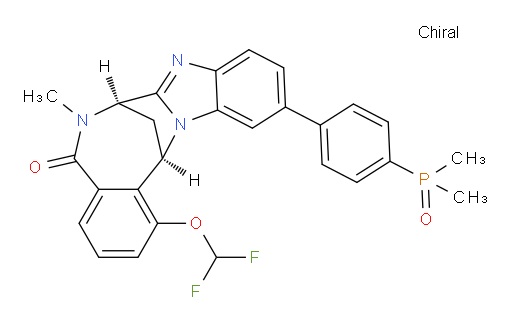 (7R,14R)-1-(difluoromethoxy)-11-[4-(dimethylphosphinyl)phenyl]-6,7-dihydro-6-methyl-7,14-Methanobenzimidazo[1,2-b][2,5]benzodiazocin-5(14H)--one