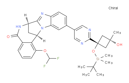(7R,14R)-1-(difluoromethoxy)-11-[2-[cis-1-[[(tert-butyl)dimethylsilyl]oxy]-3-hydroxy-3-methylcyclobutyl]pyrimidin-5-yl]-6,7-dihydro-7,14-Methanobenzimidazo[1,2-b][2,5]benzodiazocin-5(14H)--one