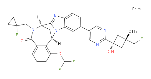 (7R,14R)-1-(difluoromethoxy)-6-((1-fluorocyclopropyl)methyl)-11-(2-((1s,3S)-3-(fluoromethyl)-1-hydroxy-3-methylcyclobutyl)pyrimidin-5-yl)-6,7-dihydro-7,14-methanobenzo[f]benzo[4,5]imidazo[1,2-a][1,4]diazocin-5(14H)-one