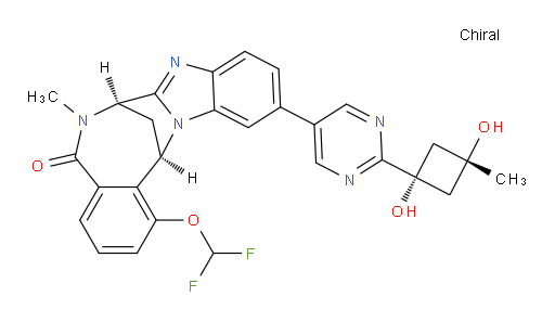 (7R,14R)-1-(difluoromethoxy)-11-(2-((1s,3S)-1,3-dihydroxy-3-methylcyclobutyl)pyrimidin-5-yl)-6-methyl-6,7-dihydro-7,14-methanobenzo[f]benzo[4,5]imidazo[1,2-a][1,4]diazocin-5(14H)-one