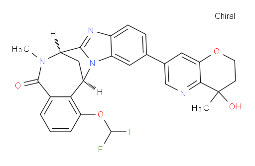 (7R,14R)-1-(difluoromethoxy)-11-(4-hydroxy-4-methyl-3,4-dihydro-2H-pyrano[3,2-b]pyridin-7-yl)-6-methyl-6,7-dihydro-7,14-methanobenzo[f]benzo[4,5]imidazo[1,2-a][1,4]diazocin-5(14H)-one